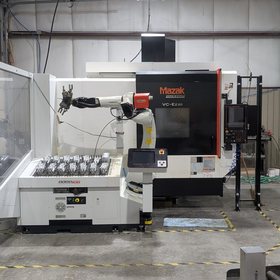 Mazak CNC mill and robotic loading station at City Diesel